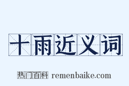 十雨近义词是什么意思的图片